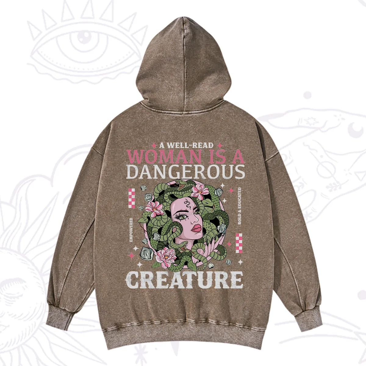 Purplehecate A Well Read Woman Is A Dangerous Washed Hoodie