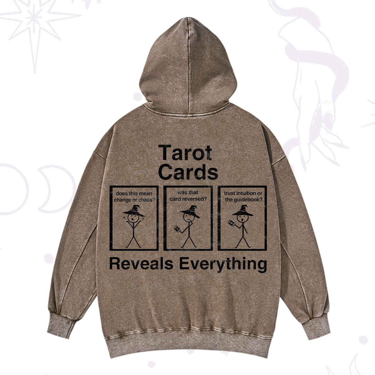 Purplehecate Tarot Card Reveals Everything Washed Hoodie