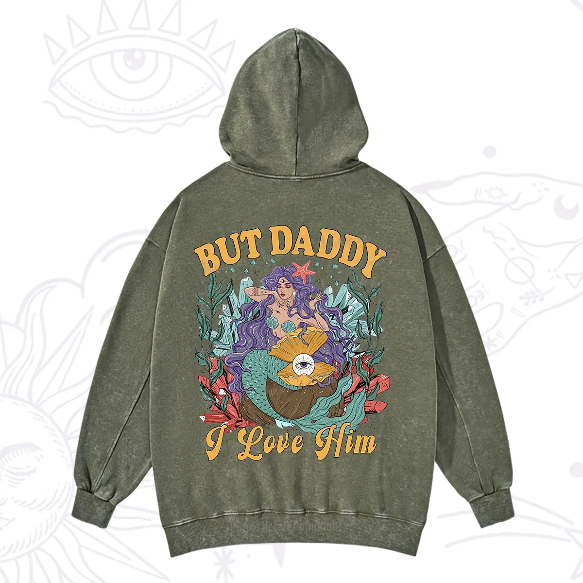 Purplehecate But Daddy I Love Him Washed Hoodie