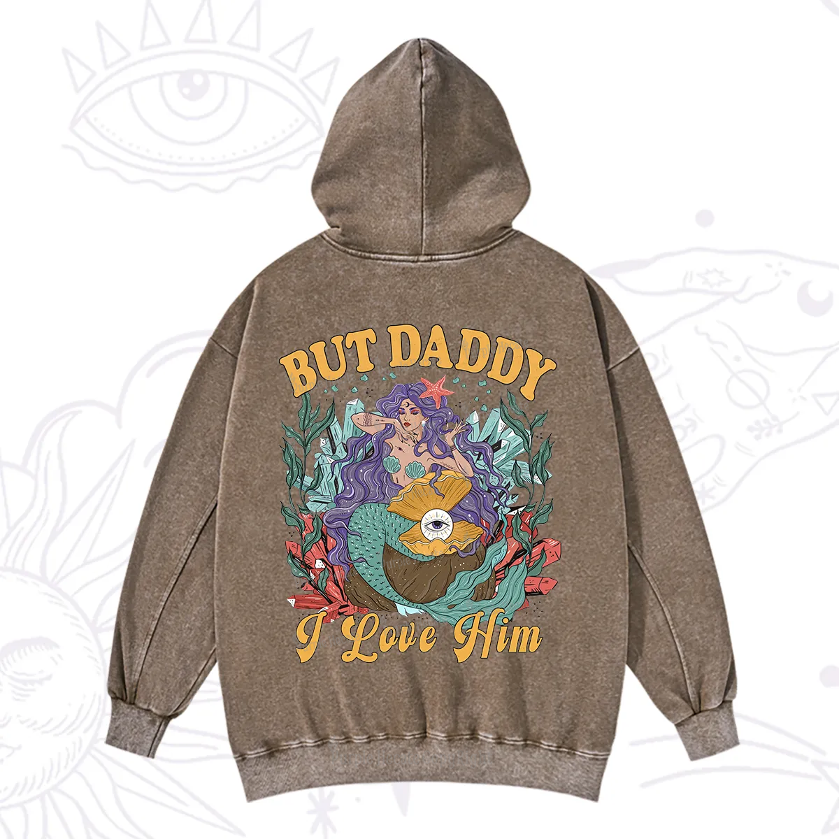 Purplehecate But Daddy I Love Him Washed Hoodie