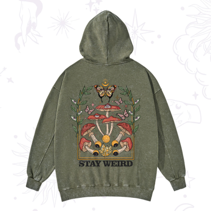 Purplehecate Stay Weird Washed Hoodie