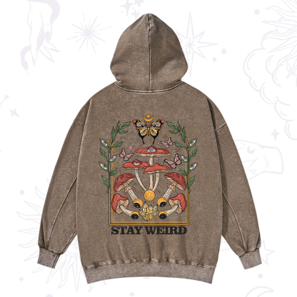 Purplehecate Stay Weird Washed Hoodie