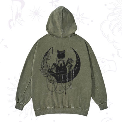 Purplehecate Hecate's Triple Moon Washed Hoodie