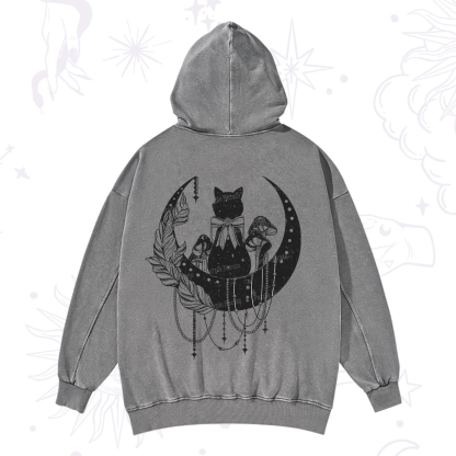 Purplehecate Hecate's Triple Moon Washed Hoodie