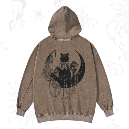 Purplehecate Hecate's Triple Moon Washed Hoodie