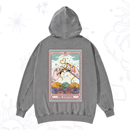 Purplehecate The Knitter Tarot Card Washed Hoodie