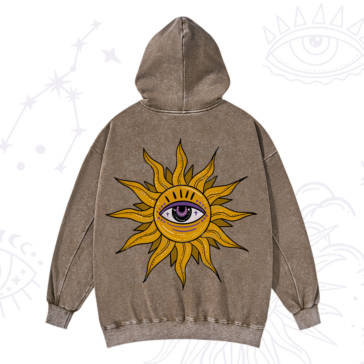 Purplehecate Eye of the Sun Washed Hoodie