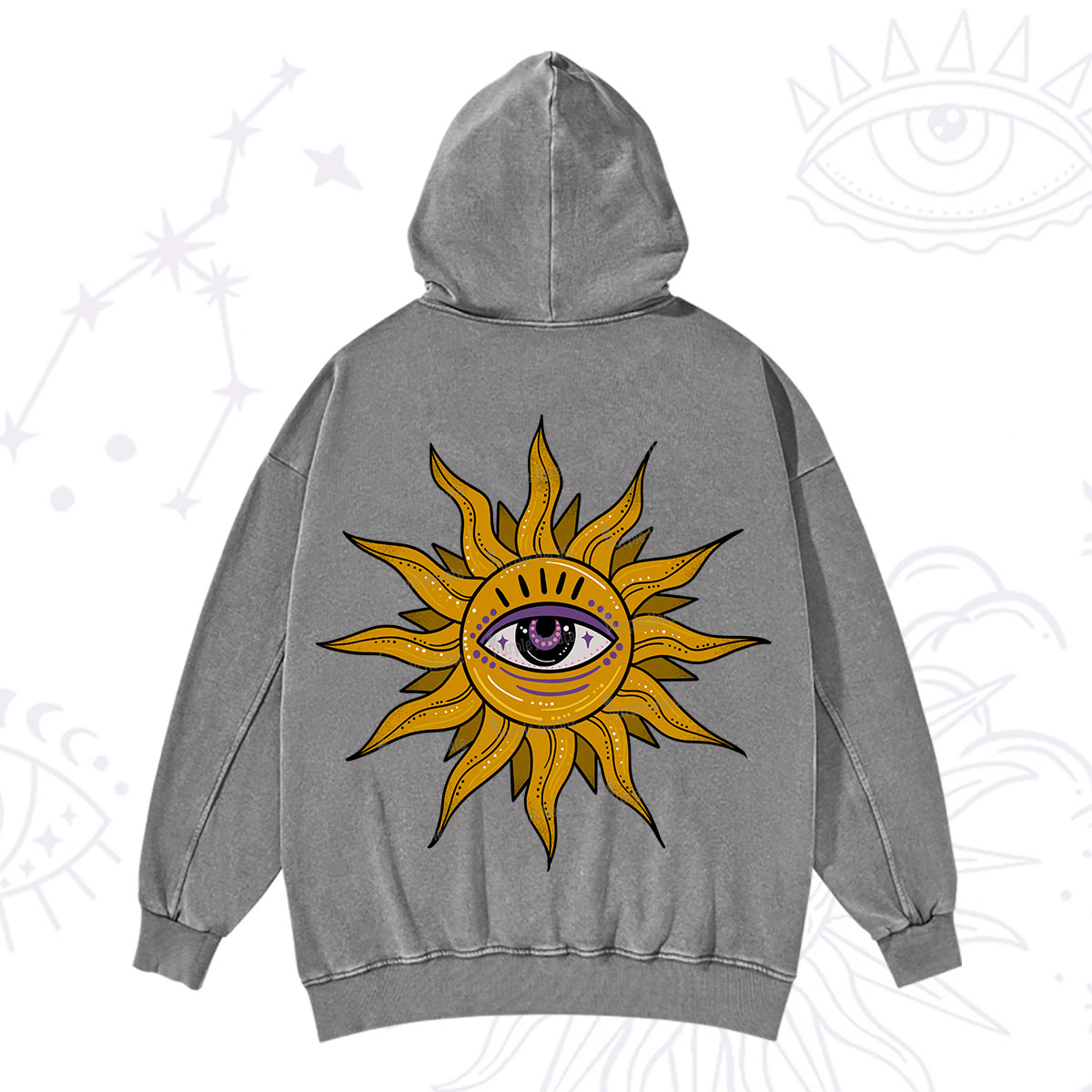Purplehecate Eye of the Sun Washed Hoodie