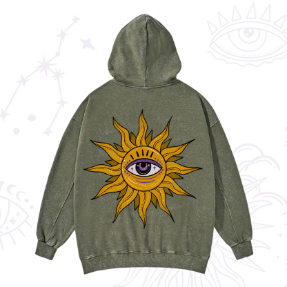 Purplehecate Eye of the Sun Washed Hoodie