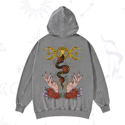 Purplehecate Lunar Bloom Washed Hoodie