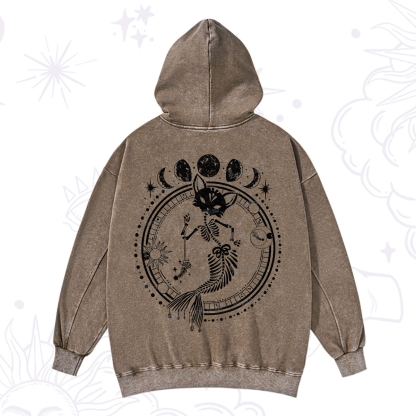 Purplehecate Purr-maid Prophecy Washed Hoodie