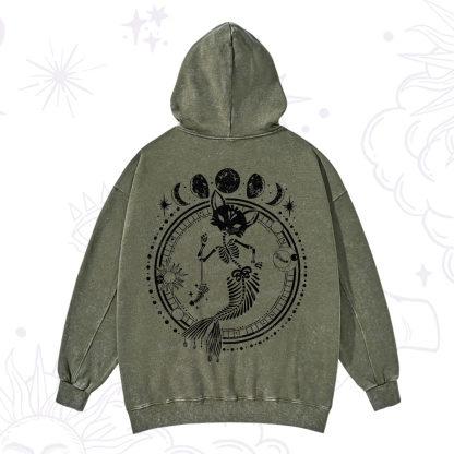 Purplehecate Purr-maid Prophecy Washed Hoodie