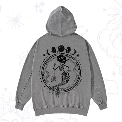 Purplehecate Purr-maid Prophecy Washed Hoodie