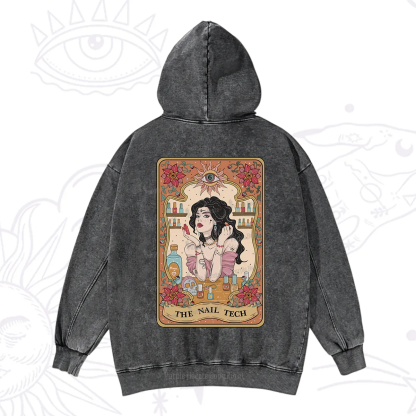 Purplehecate The Nail Tech Tarot Washed Hoodie