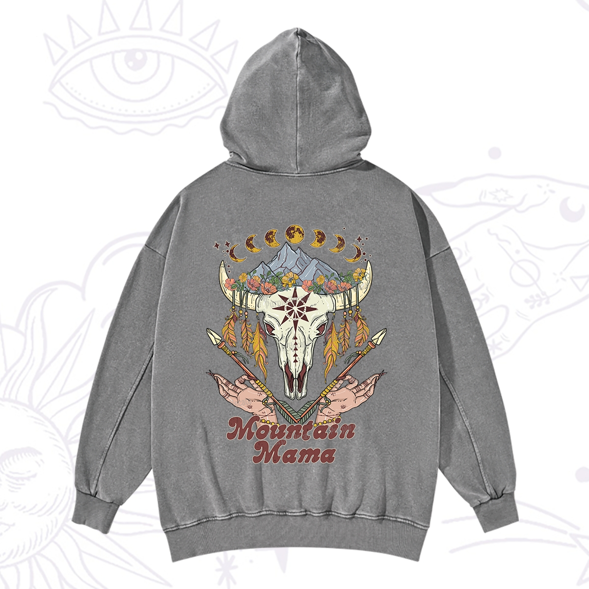 Purplehecate Mountain Mama Washed Hoodie