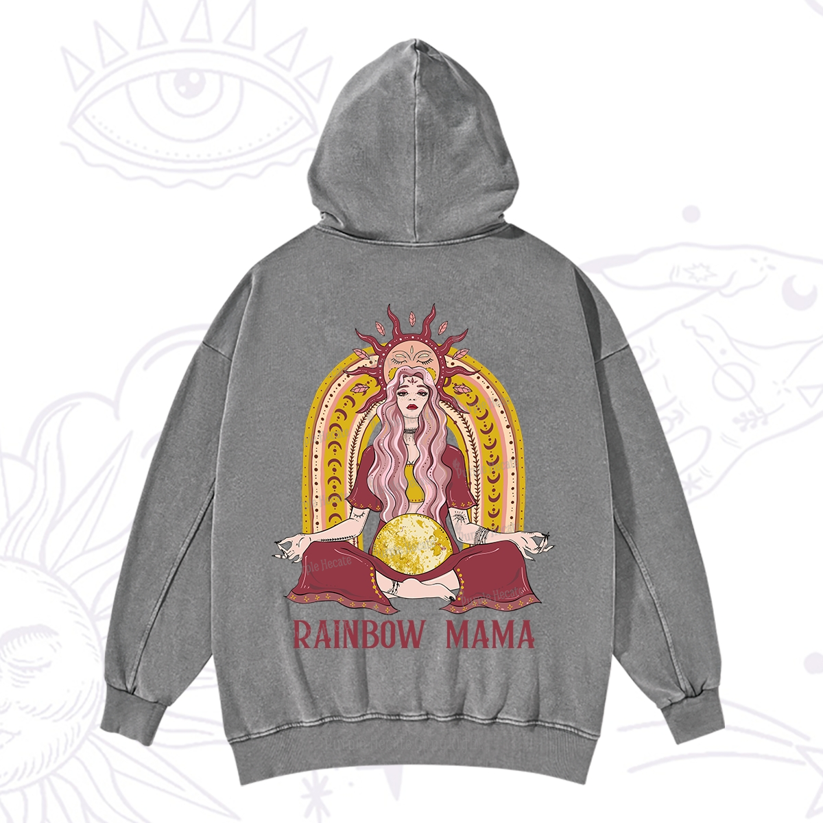 Purplehecate Rainbow Mama Washed Hoodie