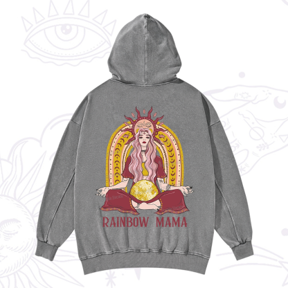 Purplehecate Rainbow Mama Washed Hoodie