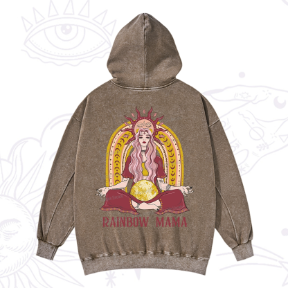 Purplehecate Rainbow Mama Washed Hoodie