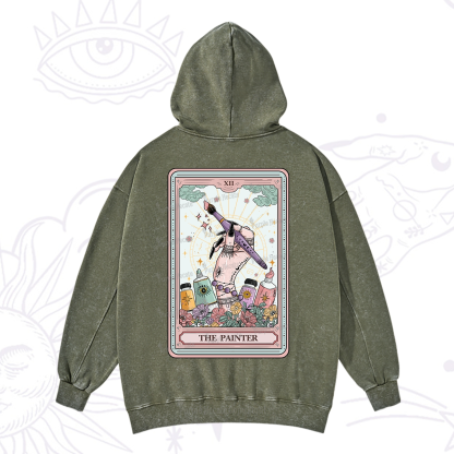 Purplehecate The Painter Tarot Washed Hoodie