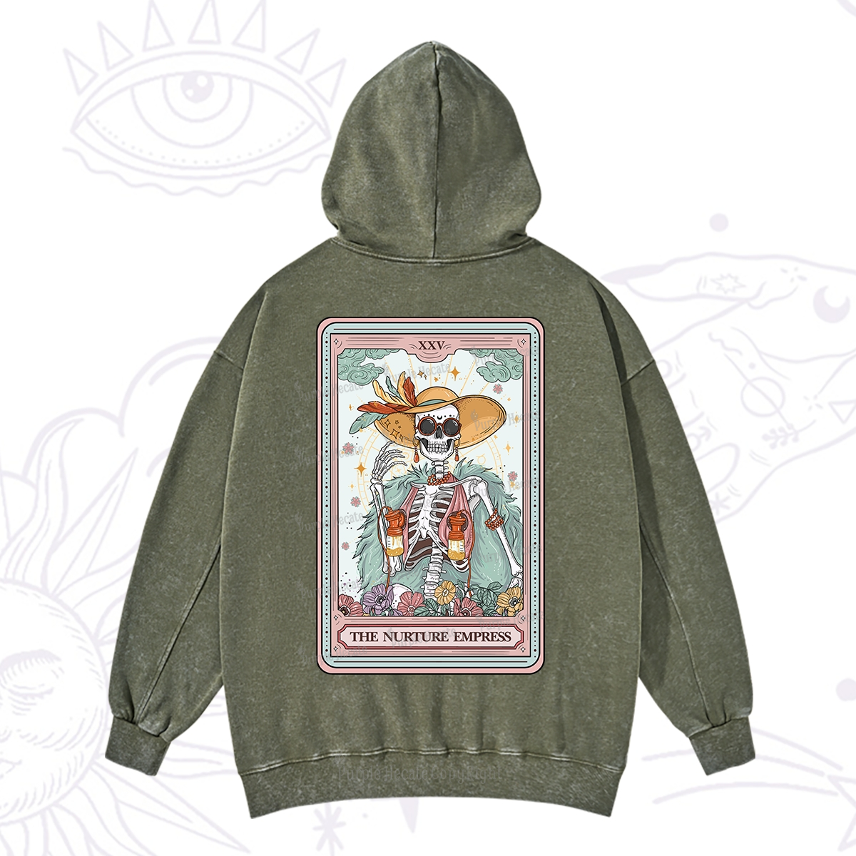 Purplehecate The Nurture Empress Tarot Washed Hoodie