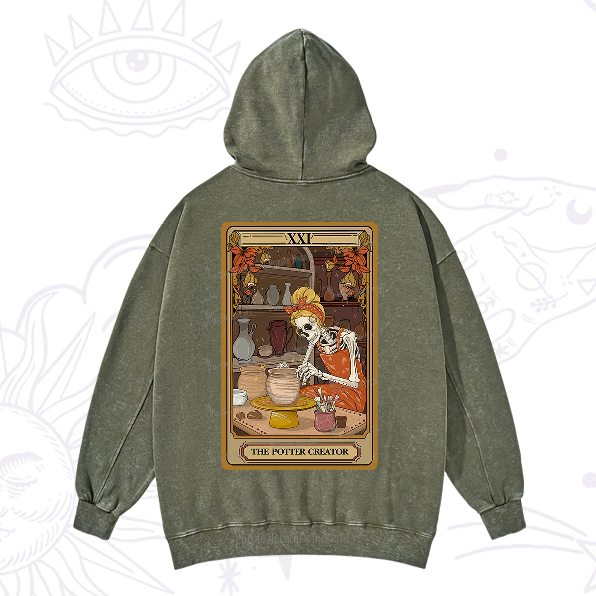 Purplehecate The Potter Tarot Washed Hoodie