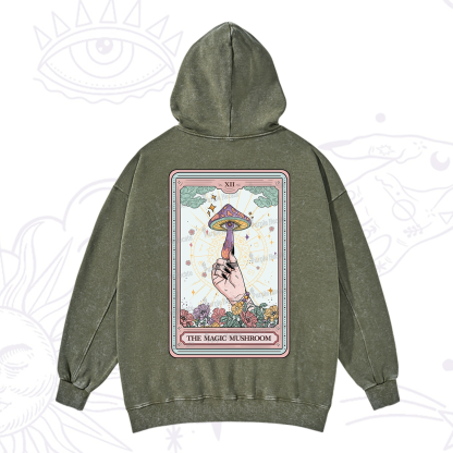 Purplehecate The Magic Murshroom Tarot Washed Hoodie