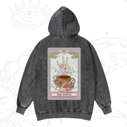 Purplehecate The Coffee Tarot Washed Hoodie