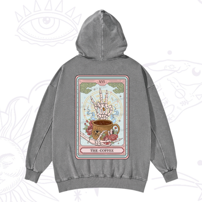 Purplehecate The Coffee Tarot Washed Hoodie