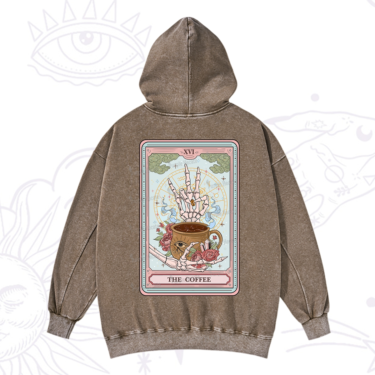 Purplehecate The Coffee Tarot Washed Hoodie