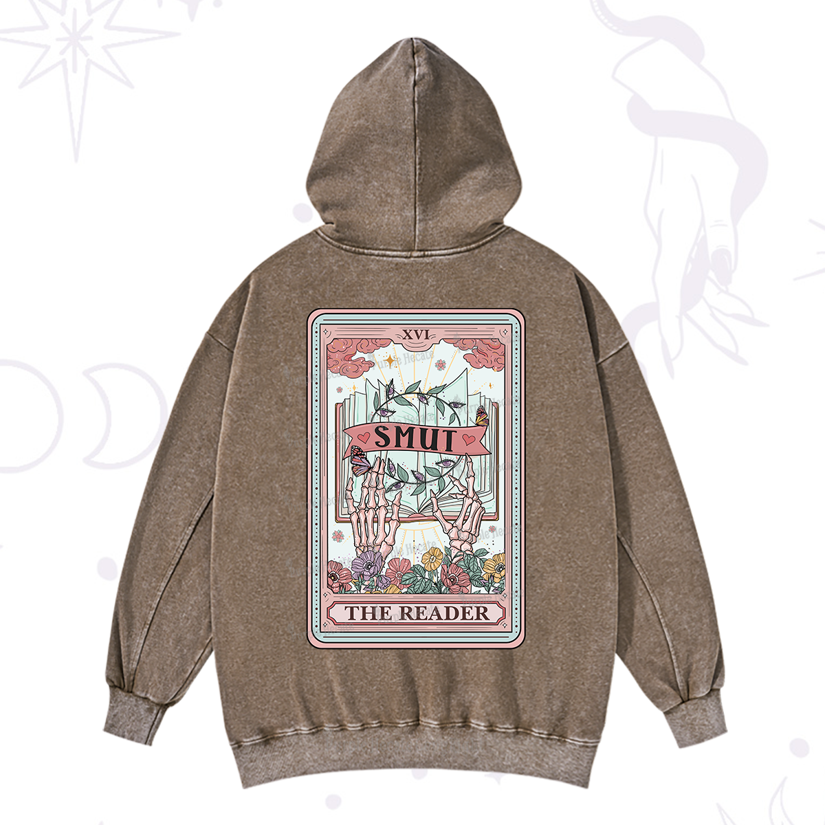 Purplehecate The Smut Reader Tarot Washed Hoodie