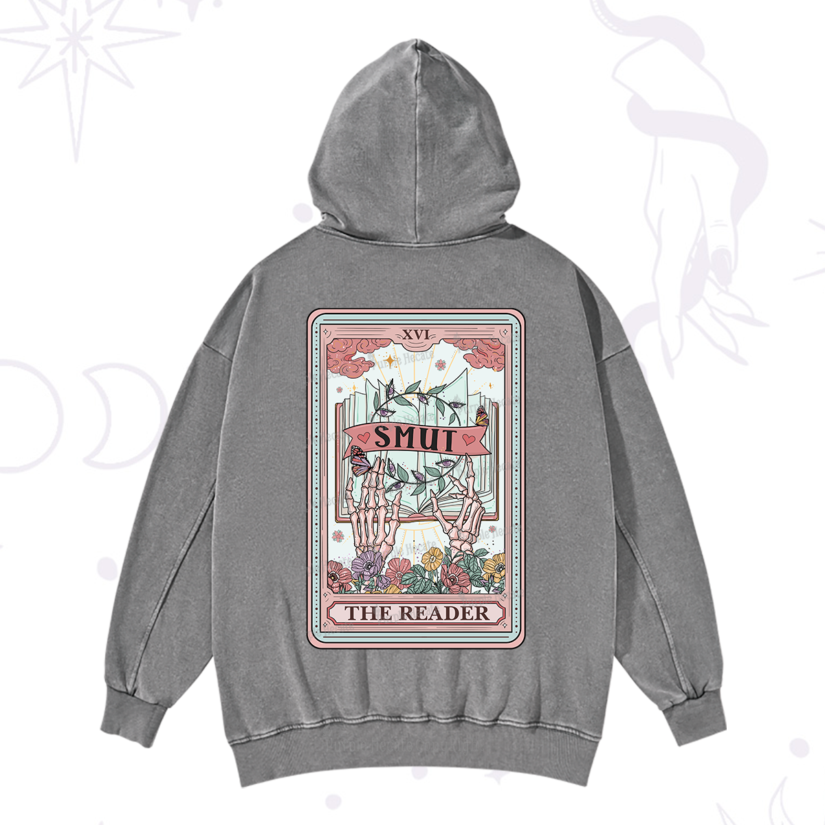 Purplehecate The Smut Reader Tarot Washed Hoodie