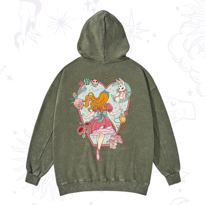 Purplehecate Alice's Secret Garden Washed Hoodie
