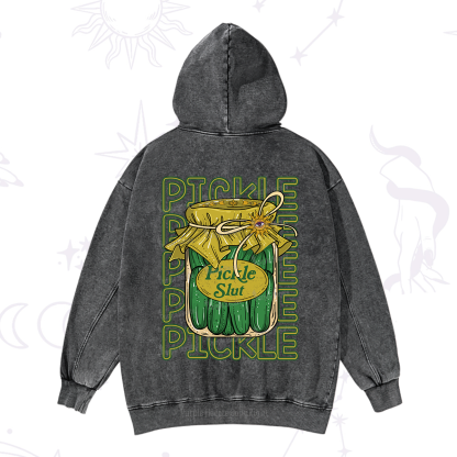 Purplehecate Pickle Slut Washed Hoodie