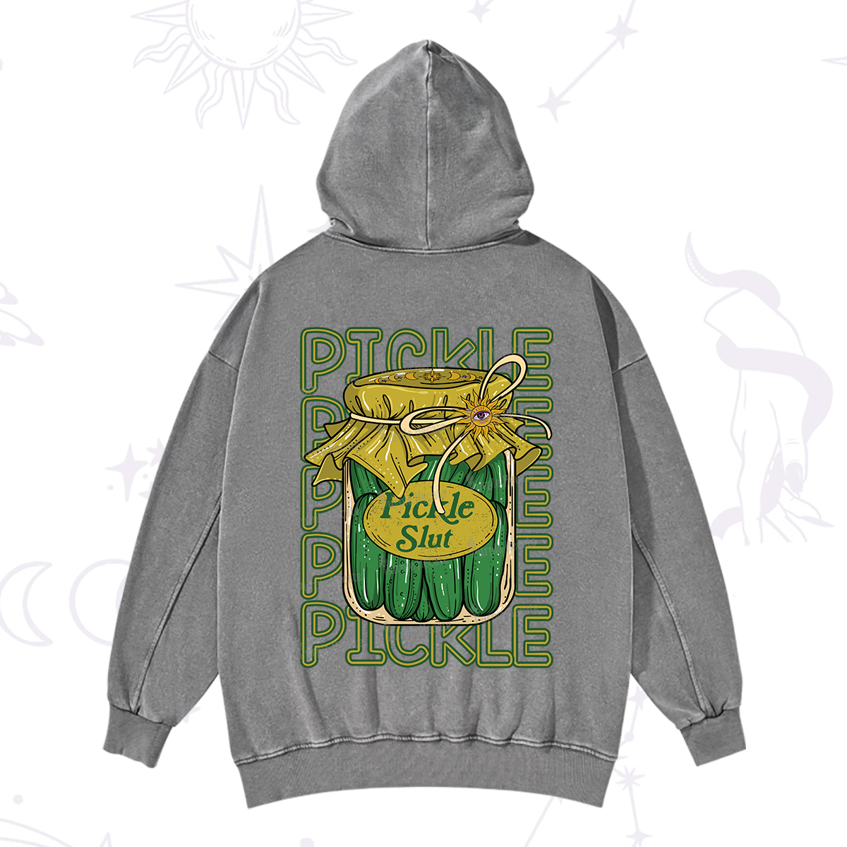 Purplehecate Pickle Slut Washed Hoodie
