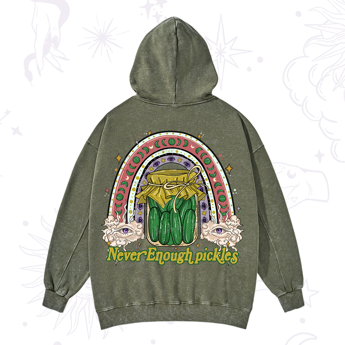 Purplehecate Never Enough Pickles Washed Hoodie