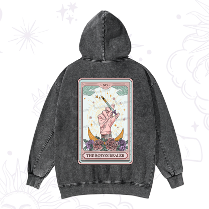 Purplehecate The Botox Dealer Tarot Card Washed Hoodie