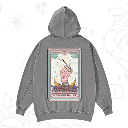 Purplehecate The Botox Dealer Tarot Card Washed Hoodie