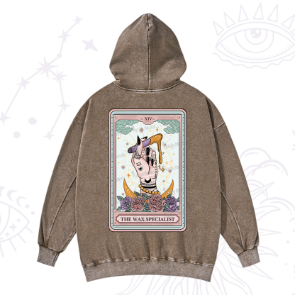 Purplehecate The Wax Specialist Tarot Card Washed Hoodie