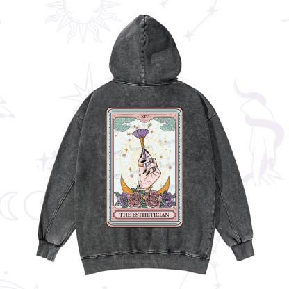 Purplehecate The Esthetician Tarot Card Washed Hoodie