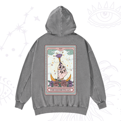 Purplehecate The Esthetician Tarot Card Washed Hoodie