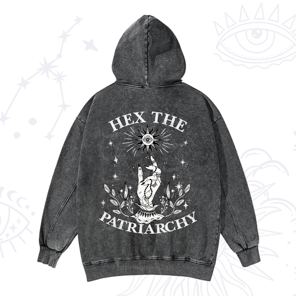 Purplehecate Smash The Patriarchy Washed Hoodie