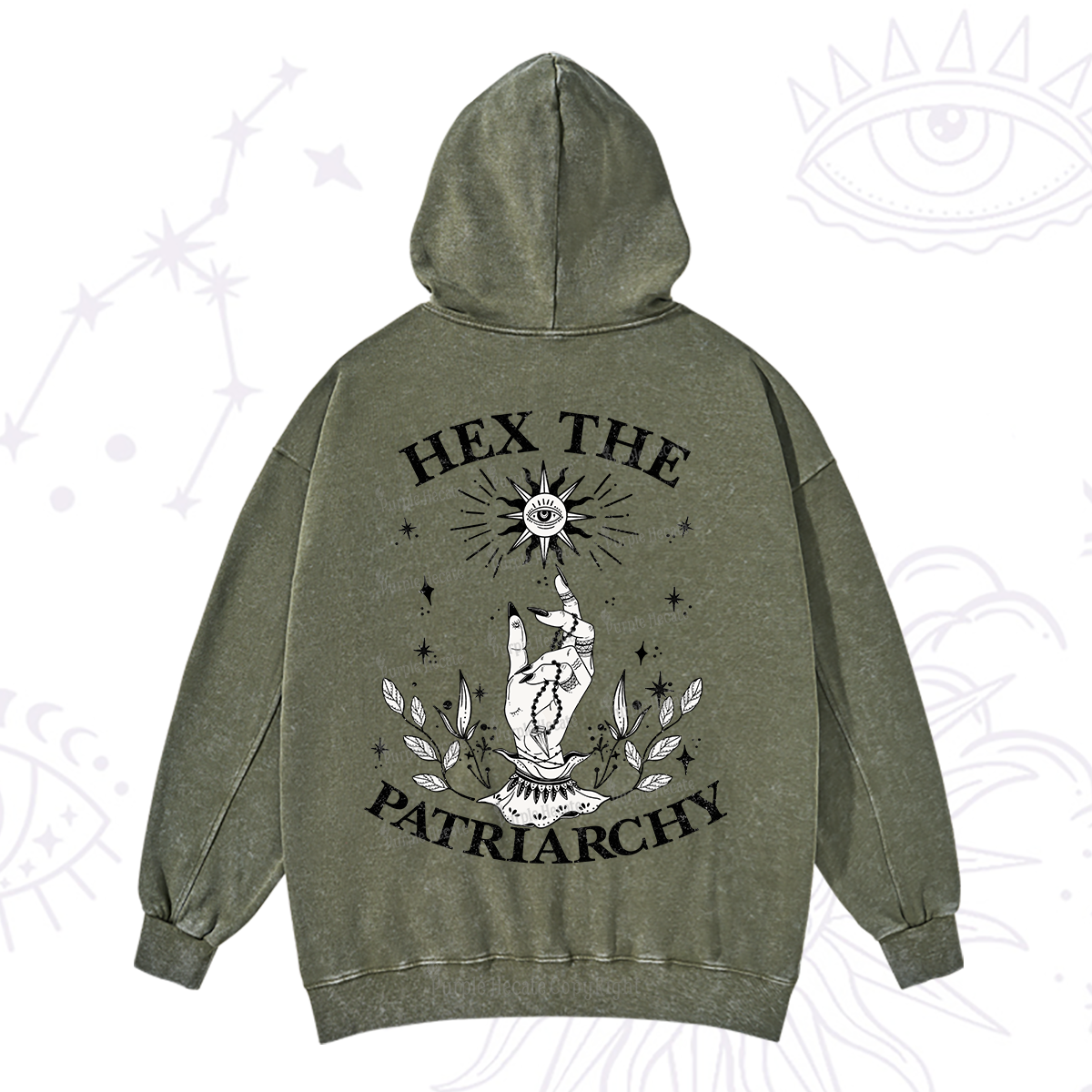 Purplehecate Smash The Patriarchy Washed Hoodie