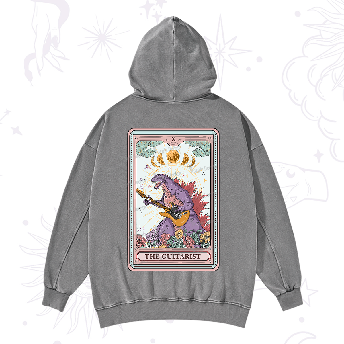 Purplehecate The Guitarist Tarot Washed Hoodie