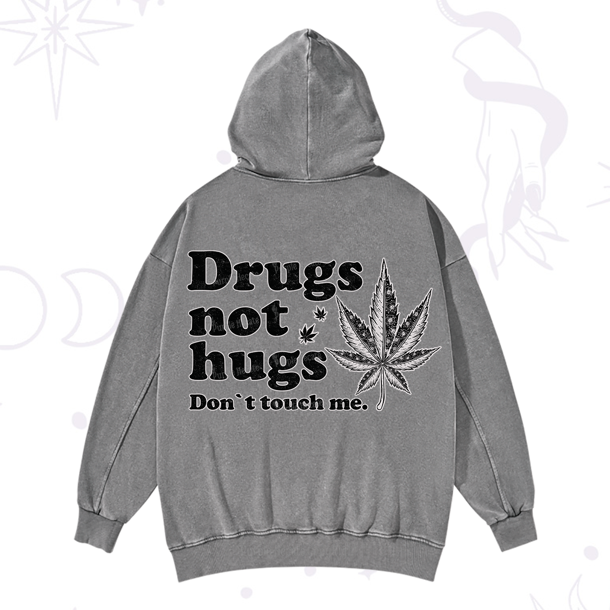 Purplehecate Don't Touch Me Washed Hoodie