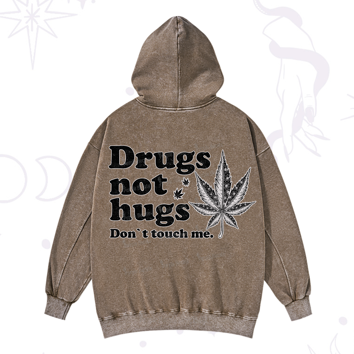 Purplehecate Don't Touch Me Washed Hoodie
