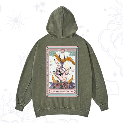 Purplehecate The Hair Magician Tarot Washed Hoodie