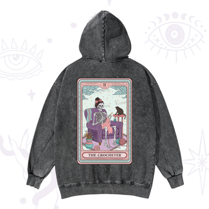 Purplehecate The Crocheter Tarot Washed Hoodie