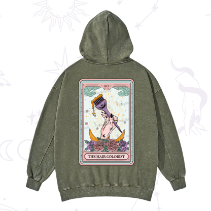 Purplehecate The Hair Colorist Tarot Washed Hoodie