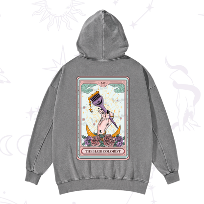 Purplehecate The Hair Colorist Tarot Washed Hoodie