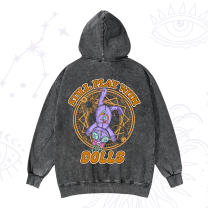 Purplehecate Still Plays With Dolls Washed Hoodie